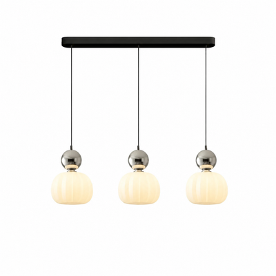 Lampa wisząca Art Deco kremowa głowica 1 styl glamour
