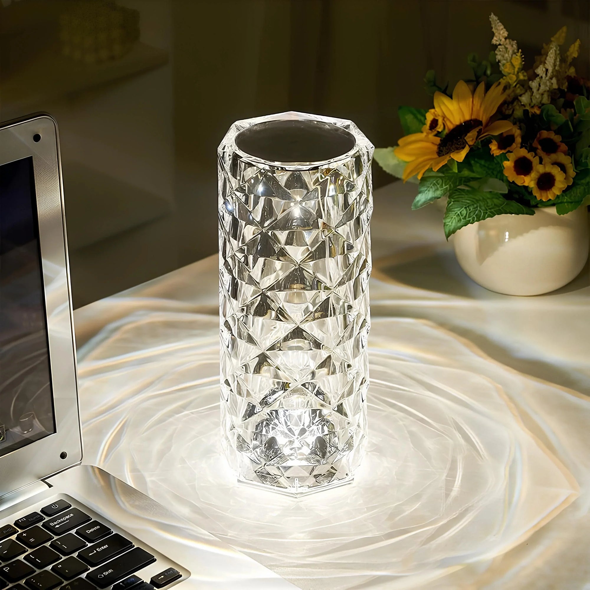 Elegancka lampa stołowa Crystal Touch