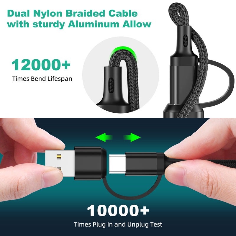 Wydajny Kabel Ładowania 3 w 1 Wielourządzeniowy - Image 3