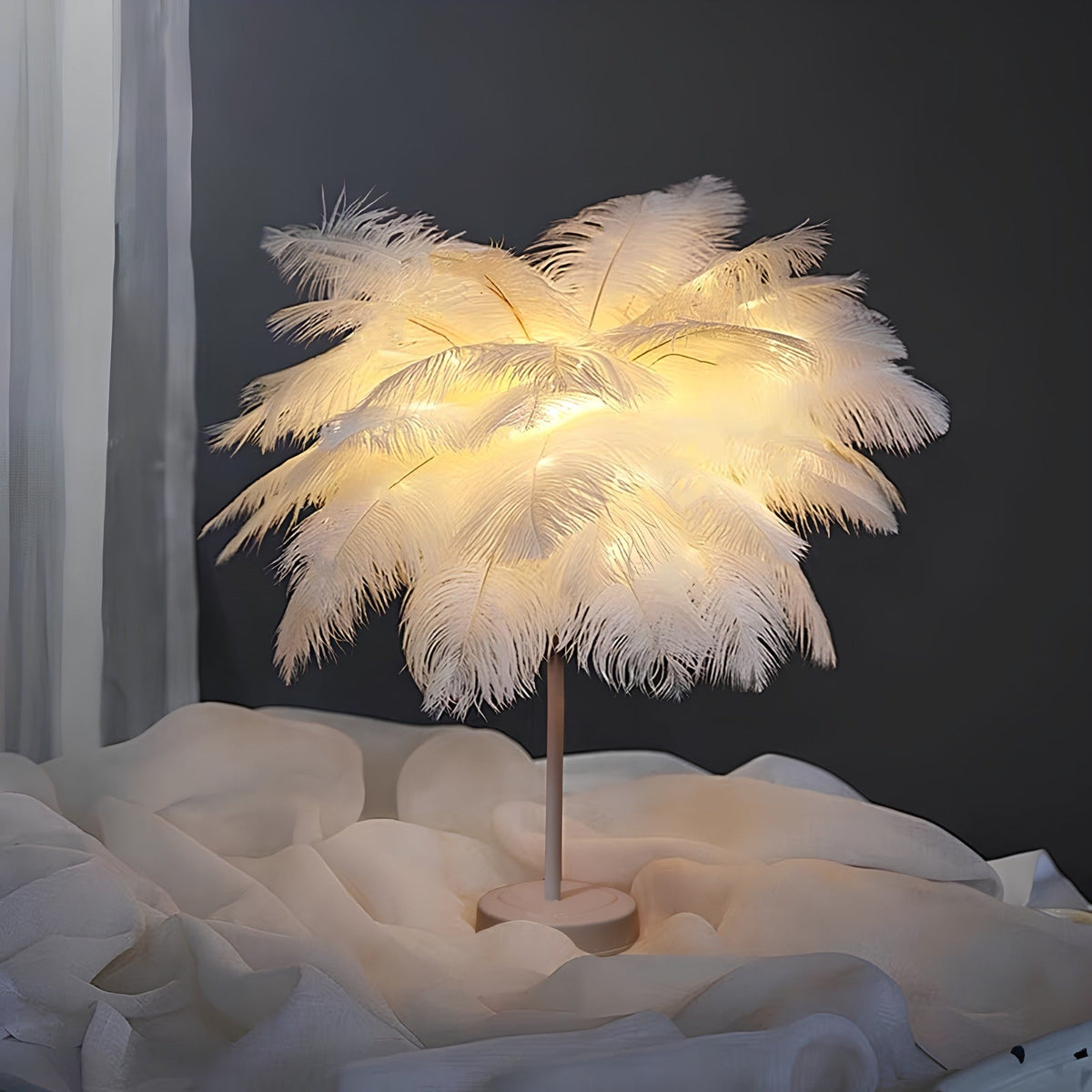 Czarująca palma lampa piórami pokojowa z pilotem zdalnego sterowania - Image 11