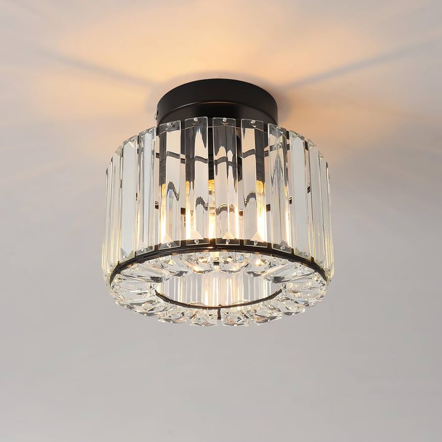 Nowoczesna kryształowa lampa sufitowa bęben – ozdobne oświetlenie LED do salonu - Image 3