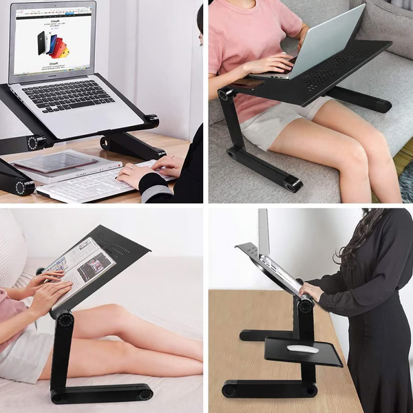 Wszechstronny smukły obrotowy stojak na laptopa 360° - Image 2