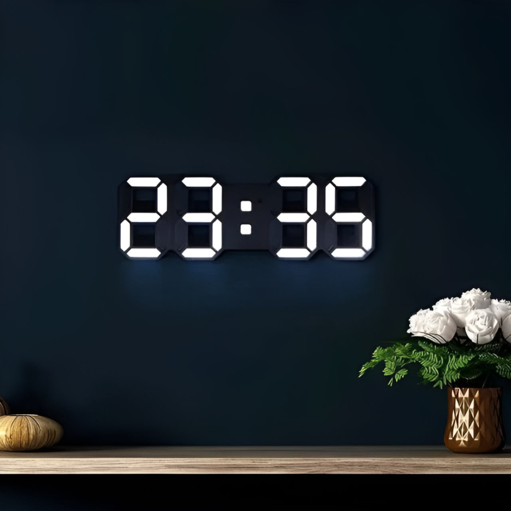 Jasny nowoczesny cyfrowy zegar LED ścienny - Image 3