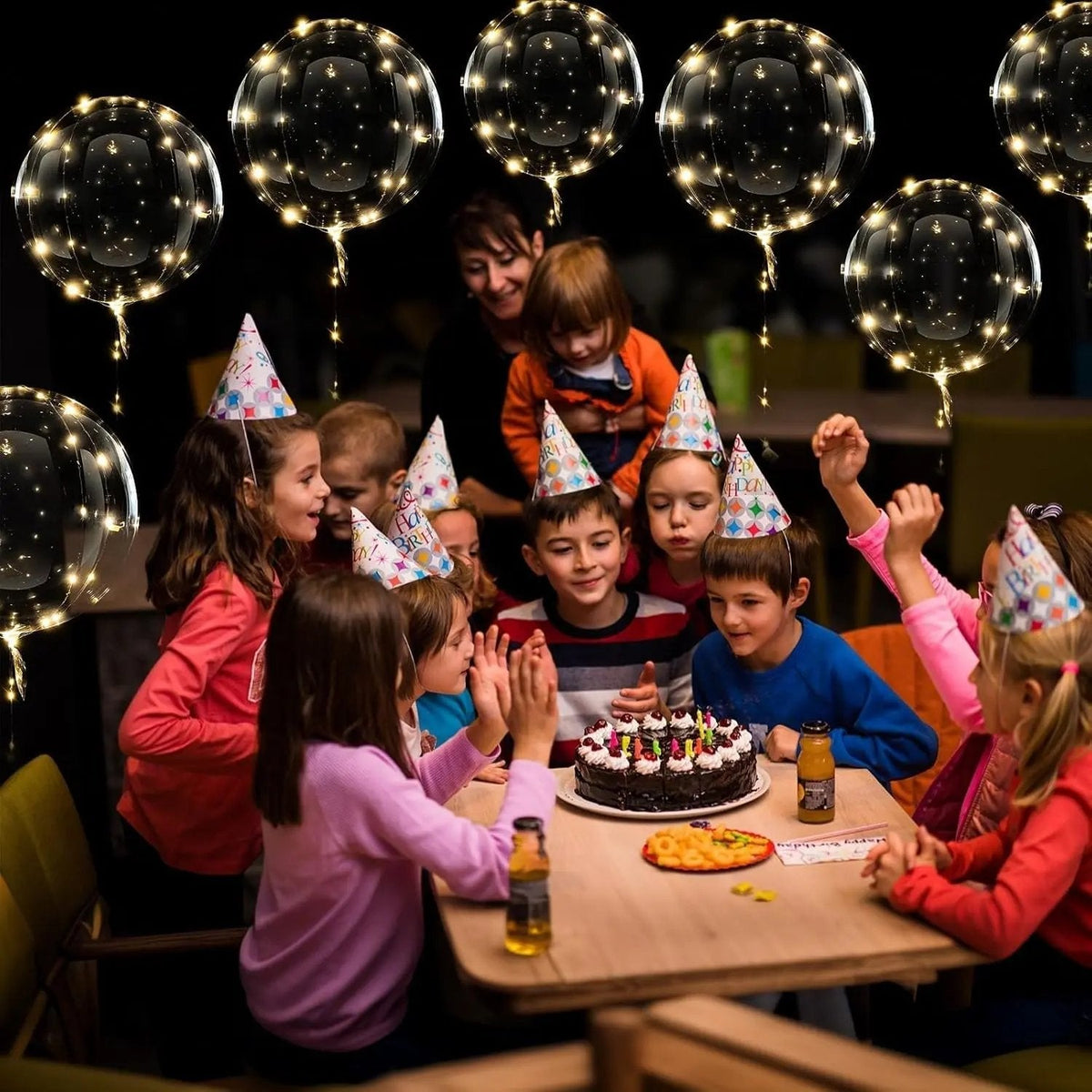 10 sztuk przezroczyste balony LED 45 cm wielokrotnego użytku - Image 2