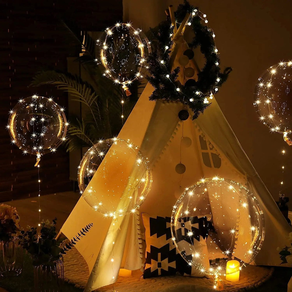 10 sztuk przezroczyste balony LED 45 cm wielokrotnego użytku - Image 4
