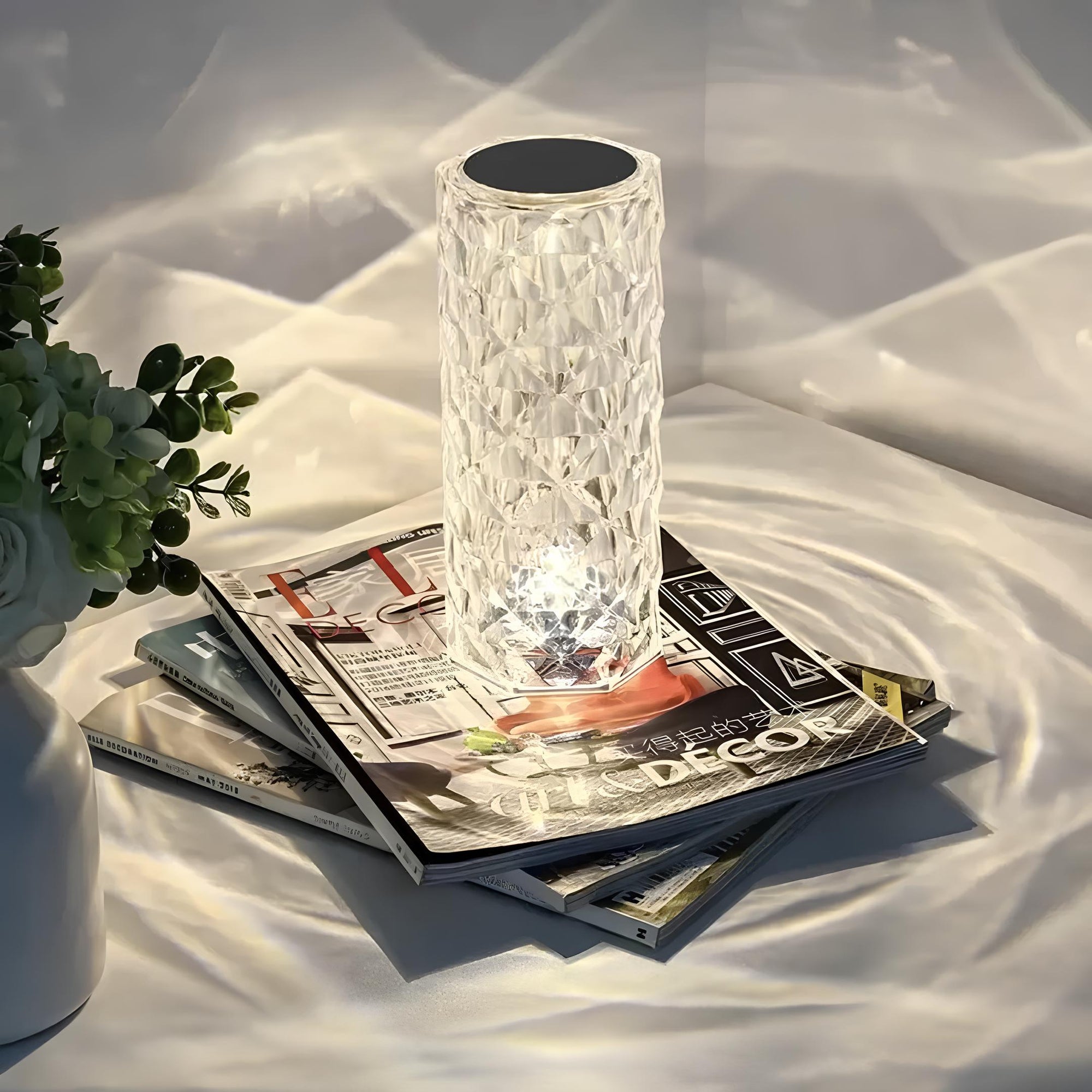 Elegancka lampa stołowa Crystal Touch - Image 10