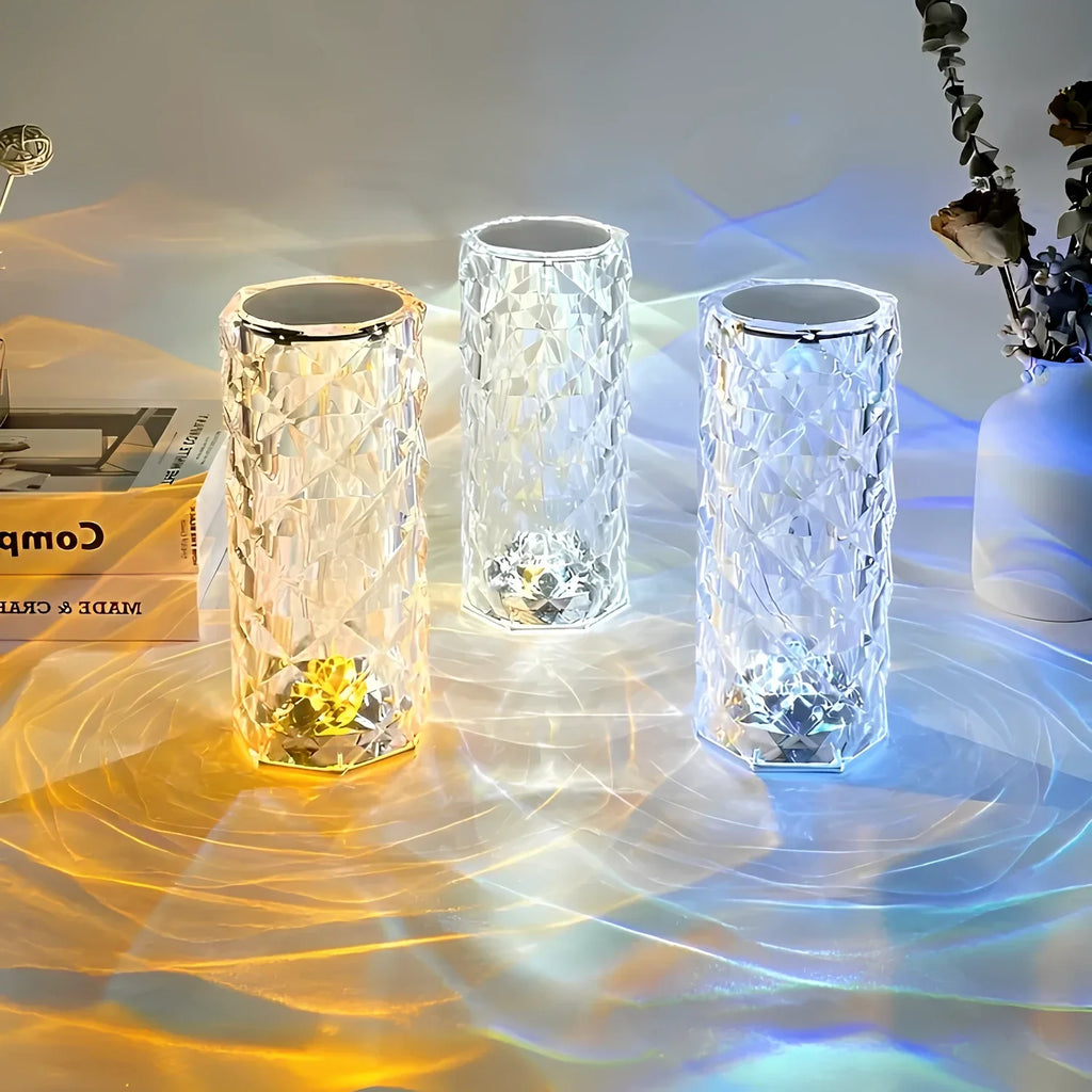 Elegancka lampa stołowa Crystal Touch - Image 9