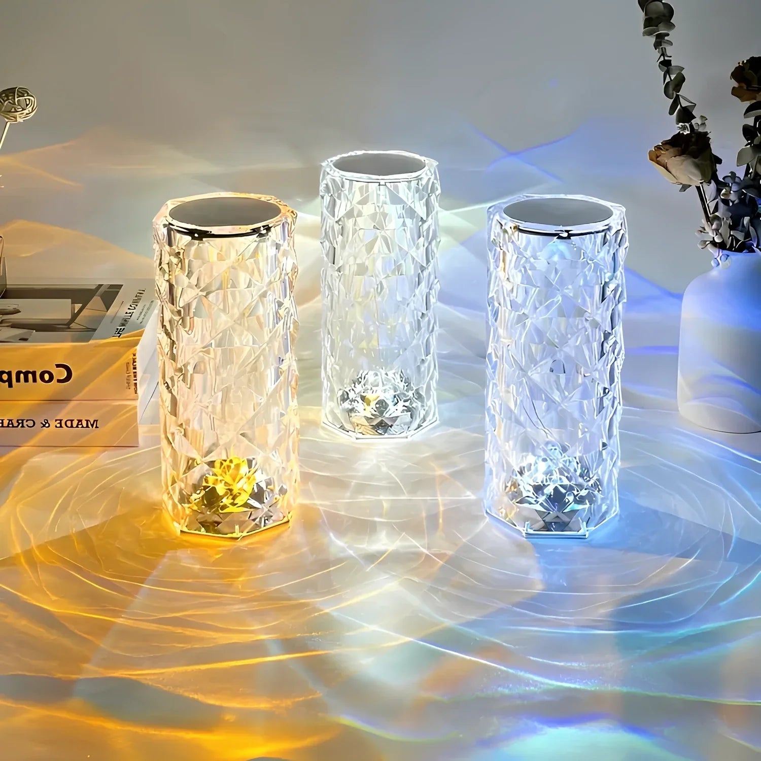 Elegancka lampa stołowa Crystal Touch - Image 9