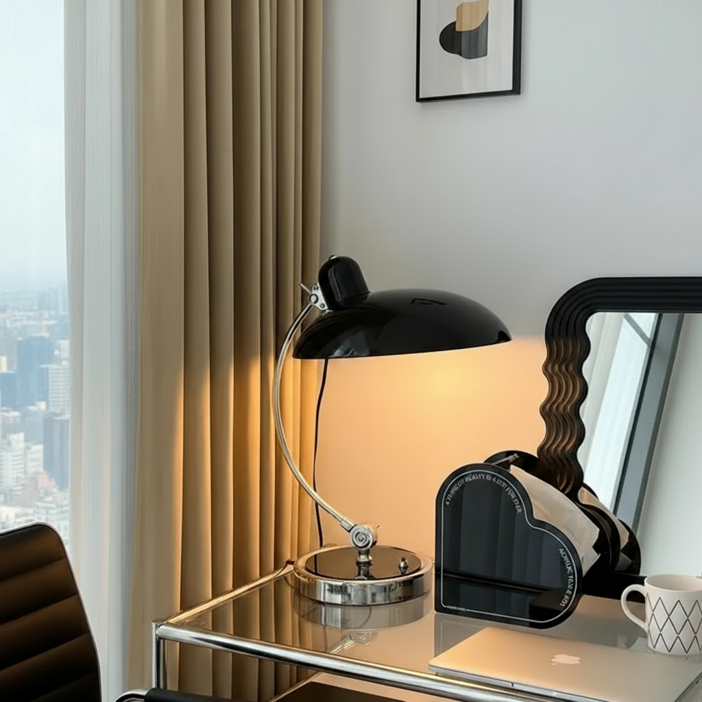 Skandynawska żelazna lampa stołowa z nastrojowym oświetleniem - Image 4