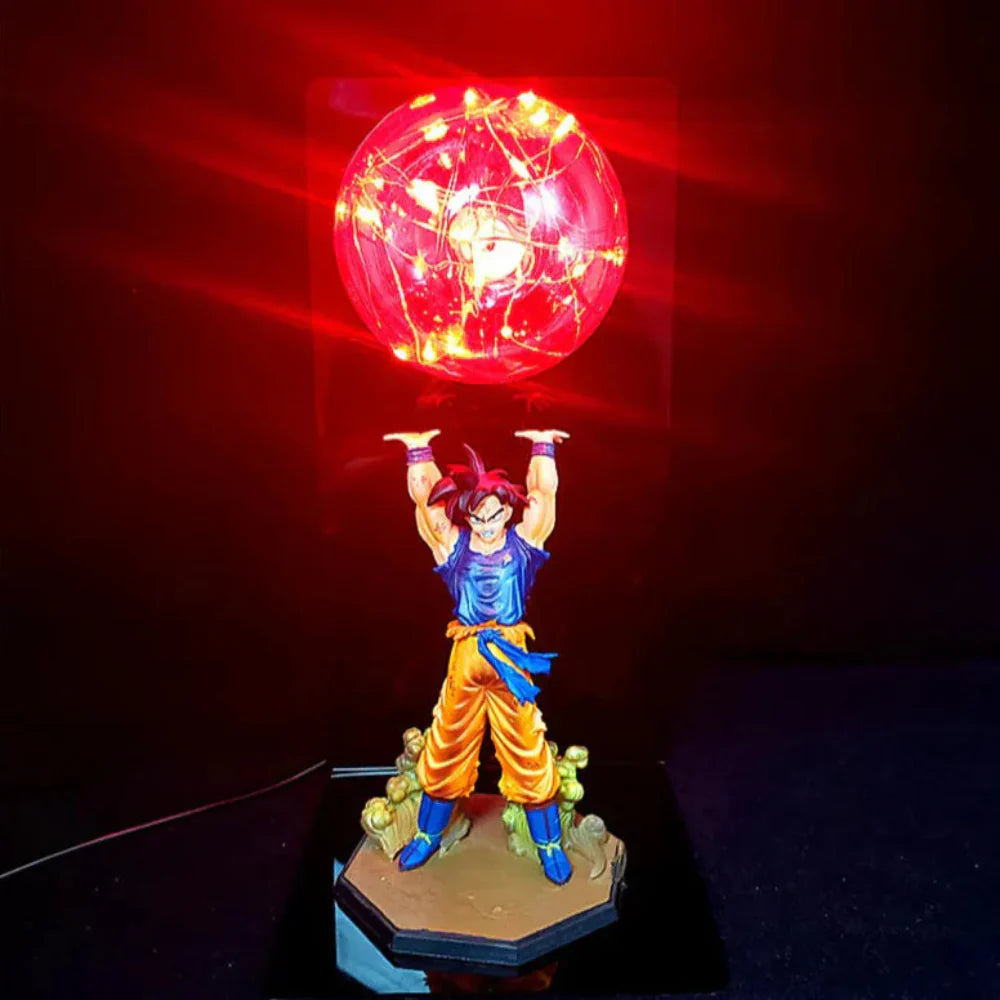 Dynamiczna lampa LED 3D Goku – Dragon Ball kolekcjonerska - Image 4