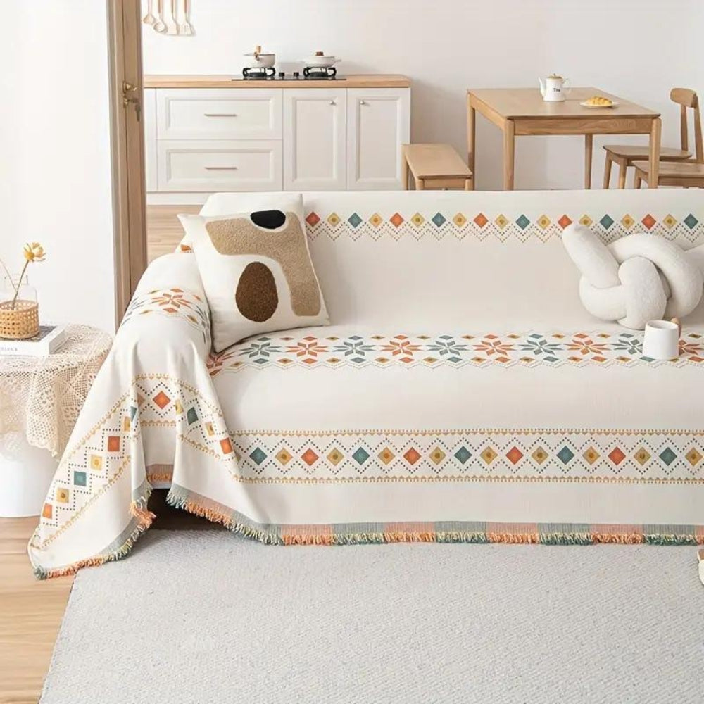 Stylowa sofa z frędzlami w stylu bohemy do wnętrz domowych - Image 5