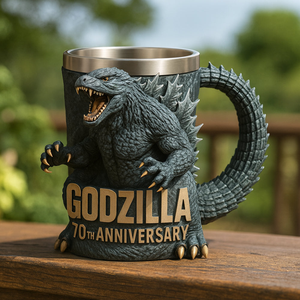Rzeźbiony ceramiczny kubek 3D potwór - Image 2