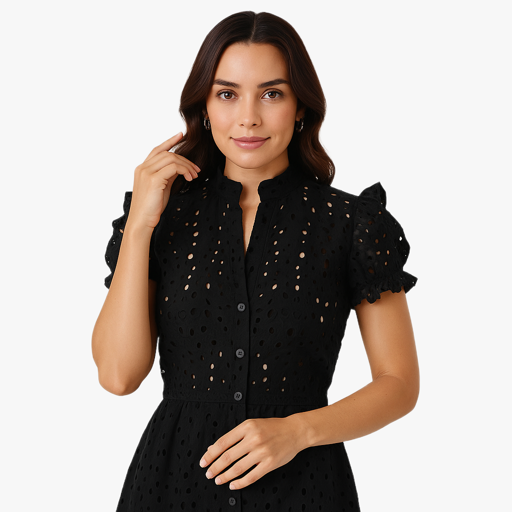 Elegancka czarna bluzka na Oktoberfest