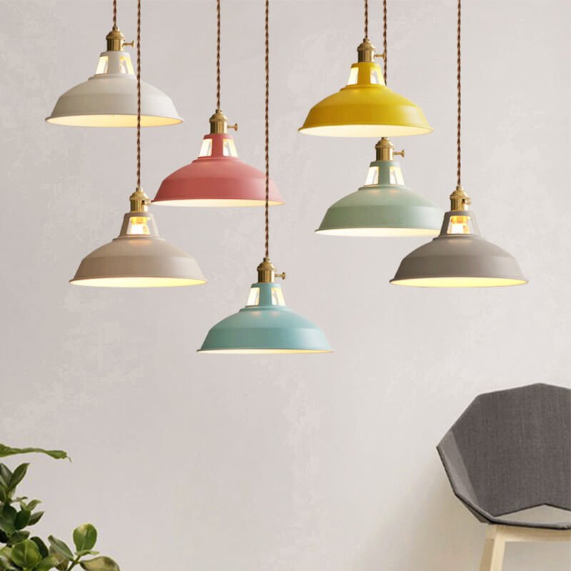 Lampa wisząca industrialna z metalowym kloszem, oprawa E26, regulowana wysokość – styl retro - Image 2