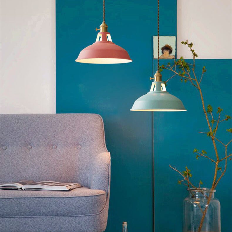 Lampa wisząca industrialna z metalowym kloszem, oprawa E26, regulowana wysokość – styl retro - Image 7