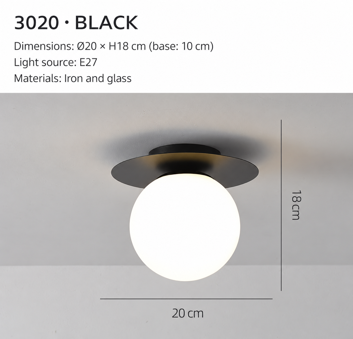 Lampa sufitowa LED o ponadczasowym kulistym designie