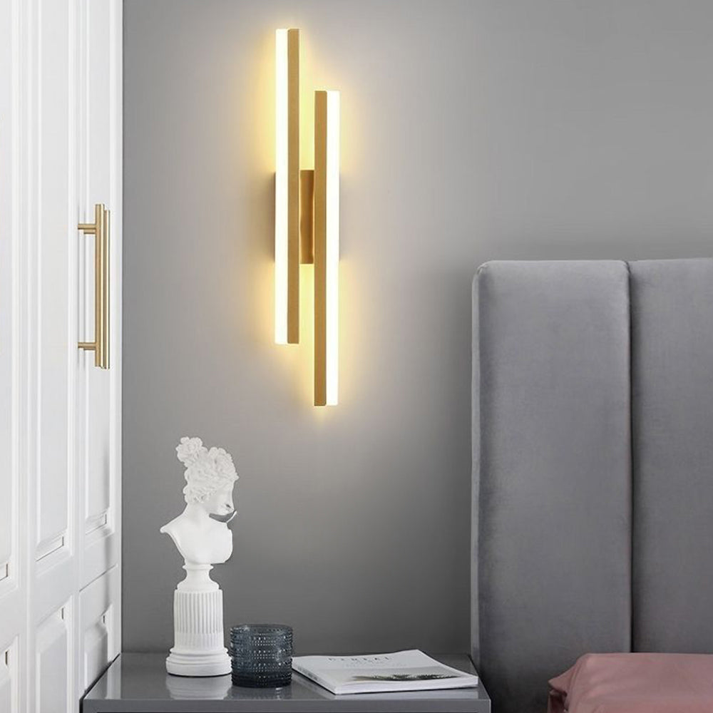 Kinkiet LED nowoczesny minimalistyczny – lampa ścienna do salonu i sypialni, liniowy design - Image 11