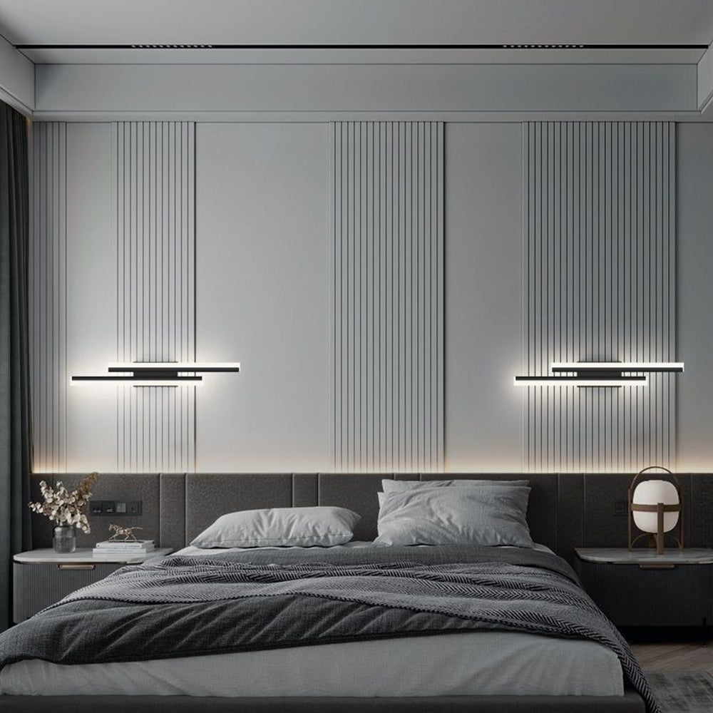 Kinkiet LED nowoczesny minimalistyczny – lampa ścienna do salonu i sypialni, liniowy design - Image 4