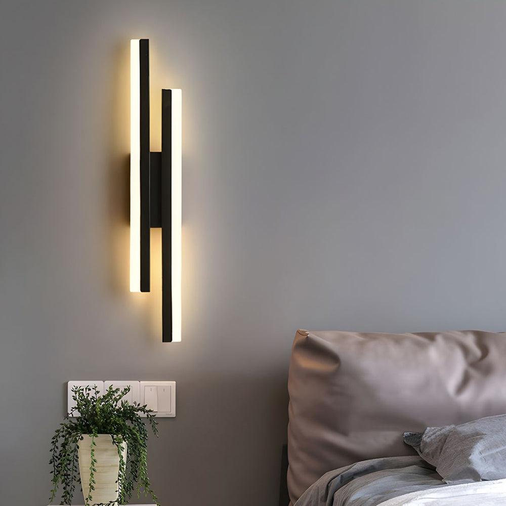 Kinkiet LED nowoczesny minimalistyczny – lampa ścienna do salonu i sypialni, liniowy design - Image 7