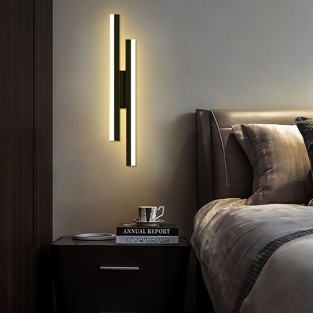 Kinkiet LED nowoczesny minimalistyczny – lampa ścienna do salonu i sypialni, liniowy design - Image 8