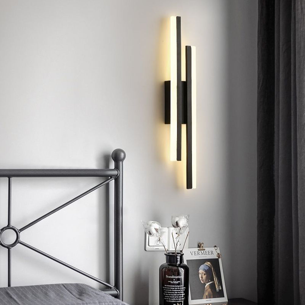 Kinkiet LED nowoczesny minimalistyczny – lampa ścienna do salonu i sypialni, liniowy design - Image 9