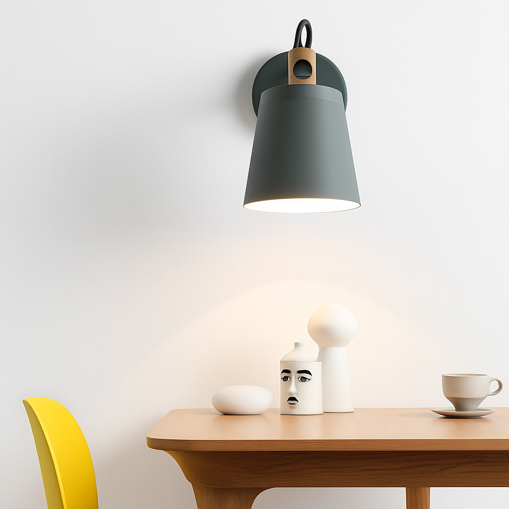 Nowoczesna nordycka lampa ścienna metalowa – geometryczny kinkiet do wnętrz - Image 3