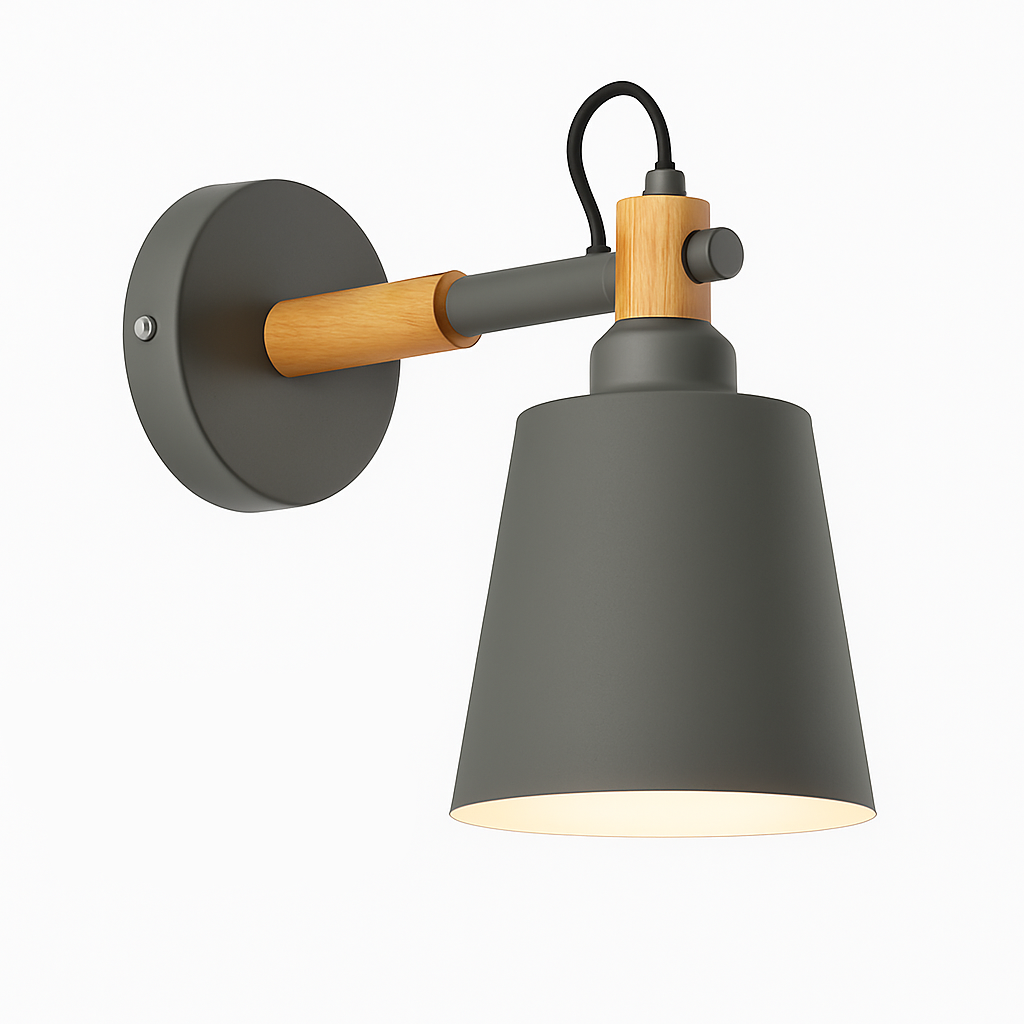 Nowoczesna nordycka lampa ścienna metalowa – geometryczny kinkiet do wnętrz - Image 4