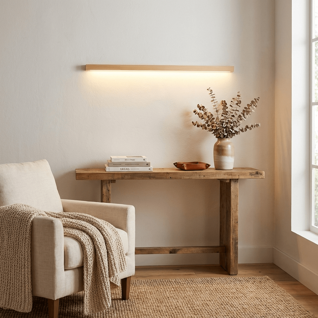 Kinkiet liniowy LED nowoczesny – minimalistyczna lampa ścienna ambient z wbudowanym źródłem światła - Image 6