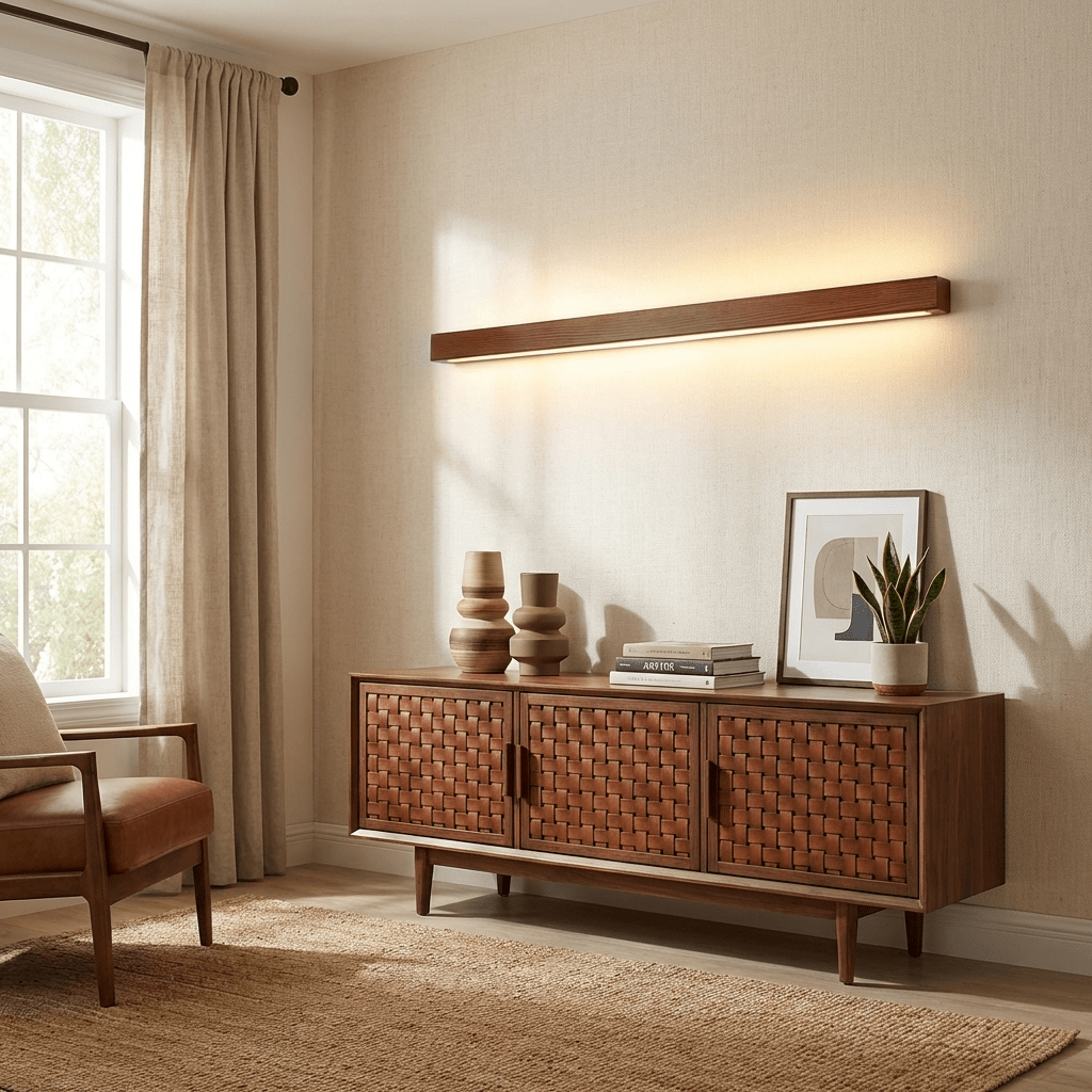 Kinkiet liniowy LED nowoczesny – minimalistyczna lampa ścienna ambient z wbudowanym źródłem światła - Image 2