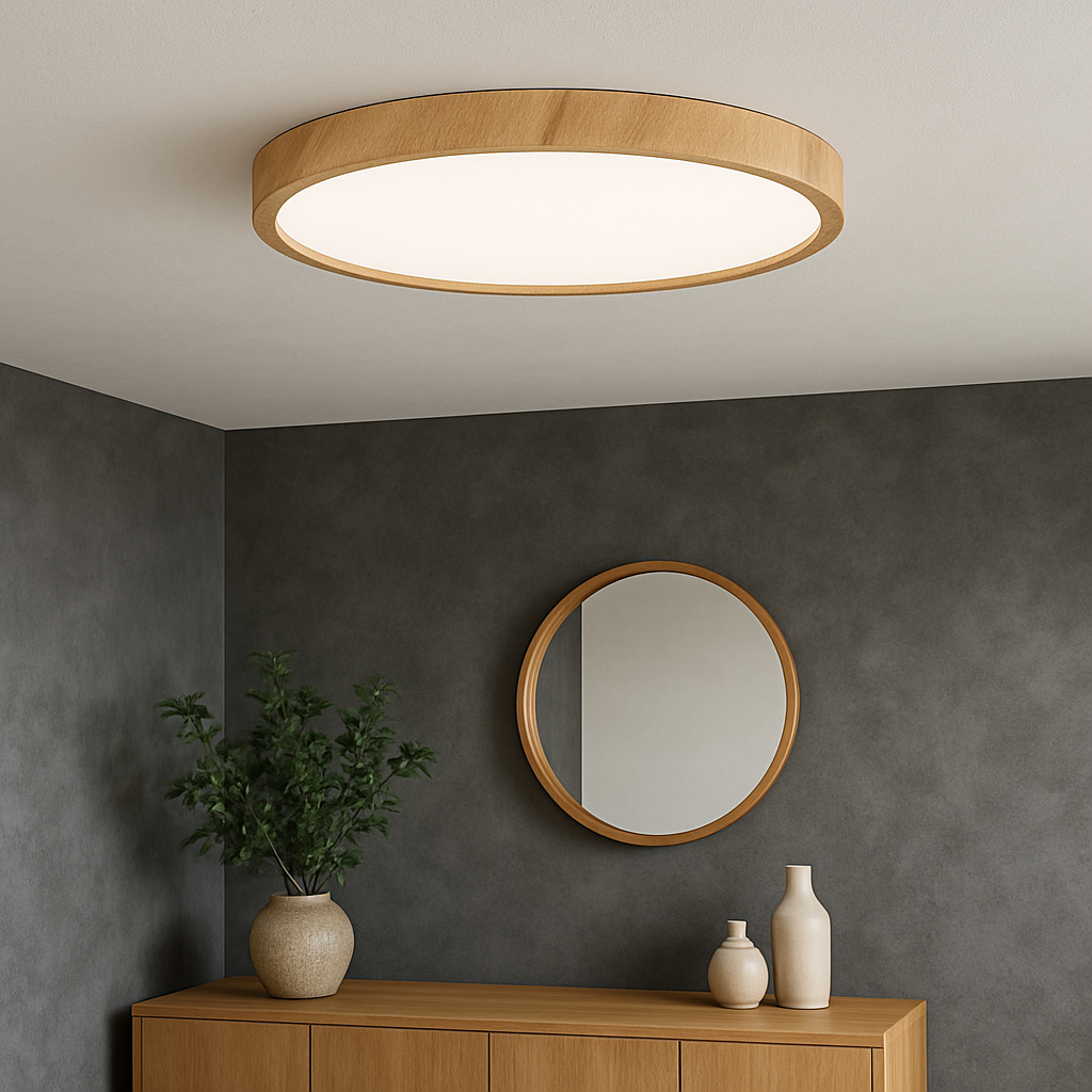 Nowoczesna okrągła lampa sufitowa LED natynkowa – minimalistyczny plafon do salonu - Image 2