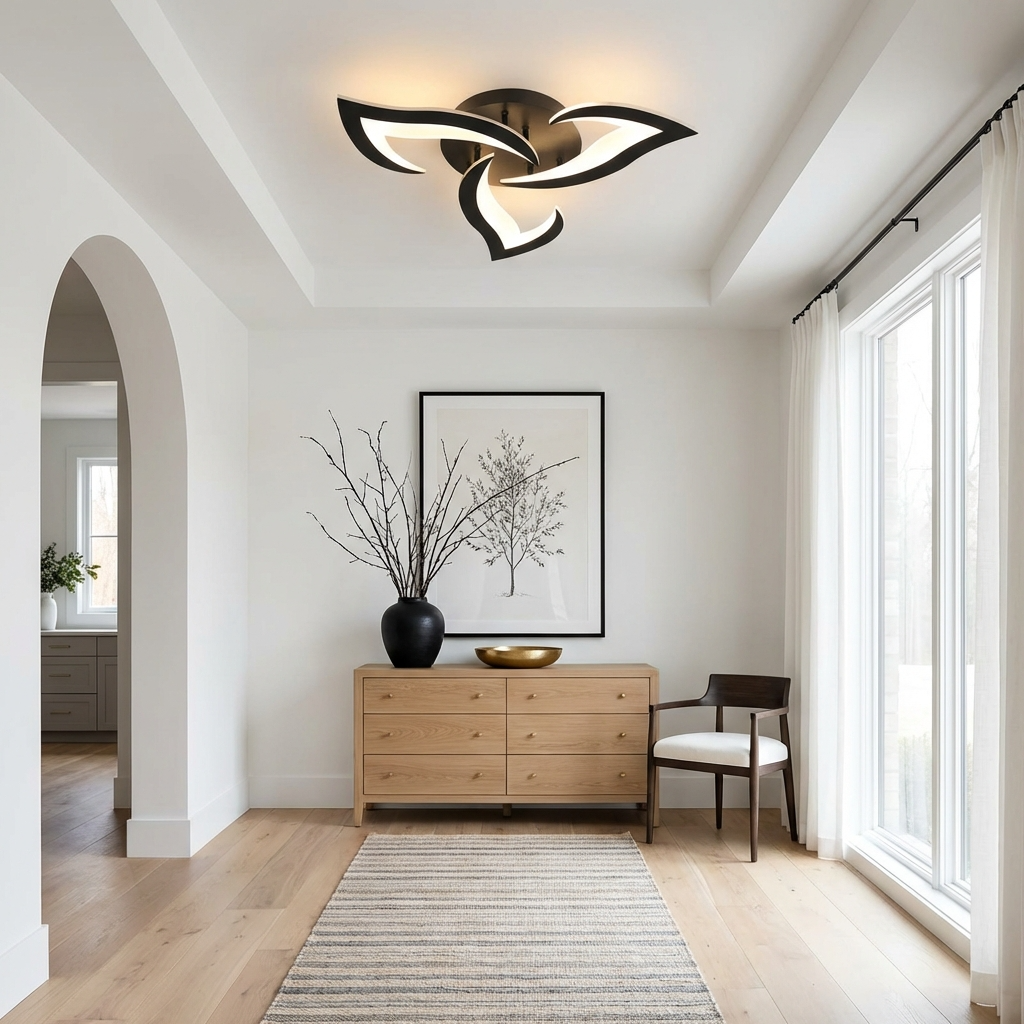 Nowoczesna lampa sufitowa LED w kształcie kwiatu – plafon do salonu i sypialni - Image 2