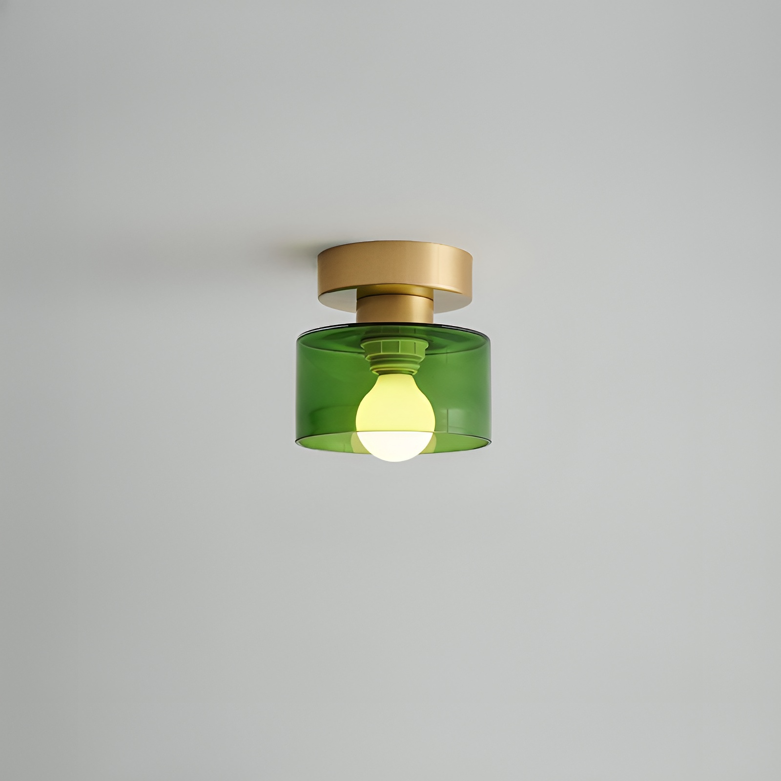 Nowoczesna minimalistyczna lampa sufitowa półplafonowa – oświetlenie wewnętrzne, czarna/złota - Image 6