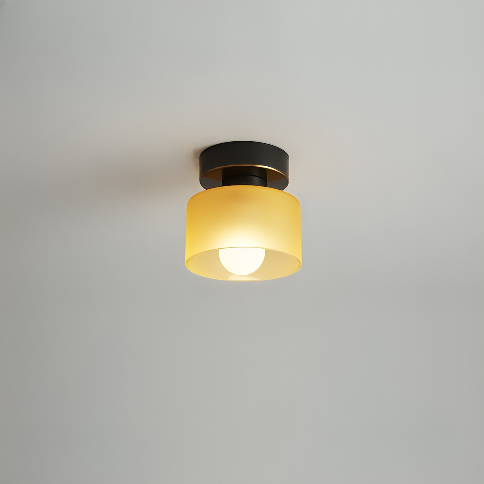 Nowoczesna minimalistyczna lampa sufitowa półplafonowa – oświetlenie wewnętrzne, czarna/złota - Image 7