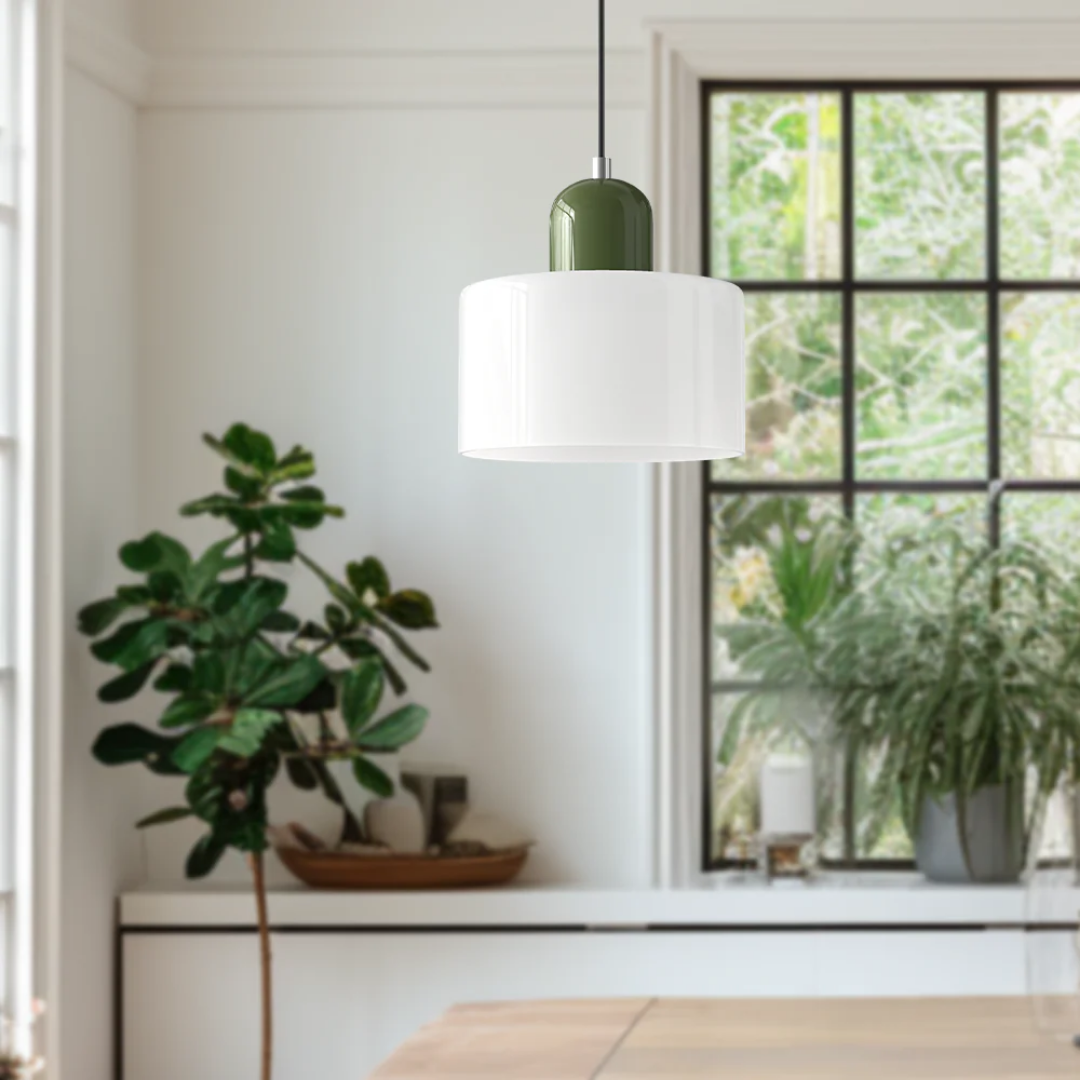 Nowoczesna kolorowa lampa wisząca ze szkła – retro oświetlenie sufitowe do wnętrz - Image 14