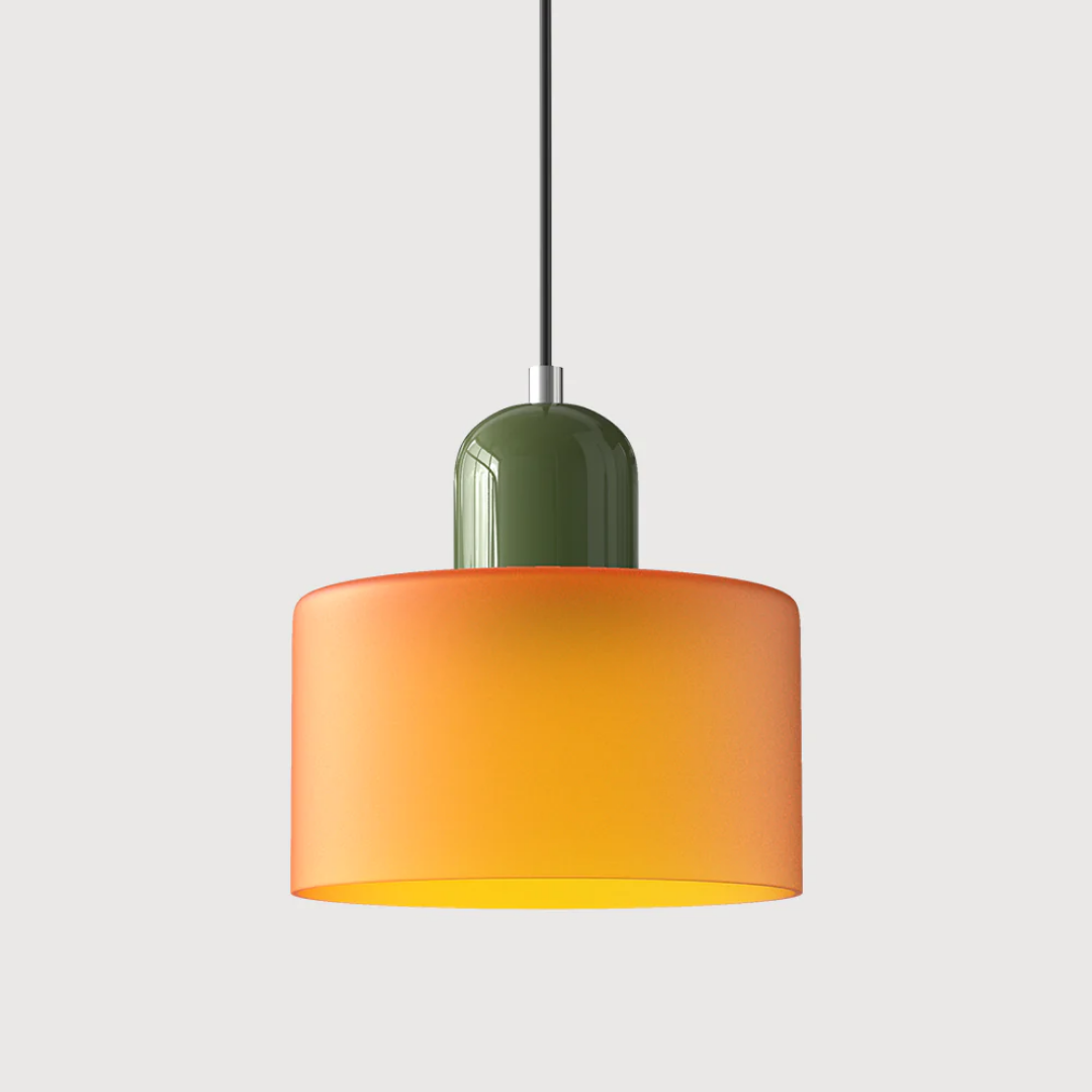 Nowoczesna kolorowa lampa wisząca ze szkła – retro oświetlenie sufitowe do wnętrz - Image 17