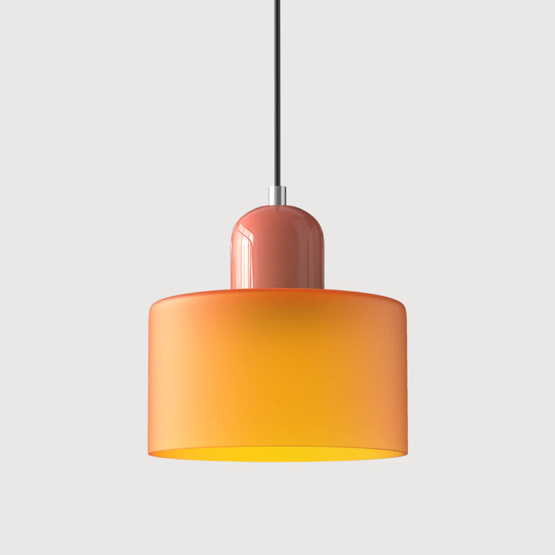 Nowoczesna kolorowa lampa wisząca ze szkła – retro oświetlenie sufitowe do wnętrz - Image 18