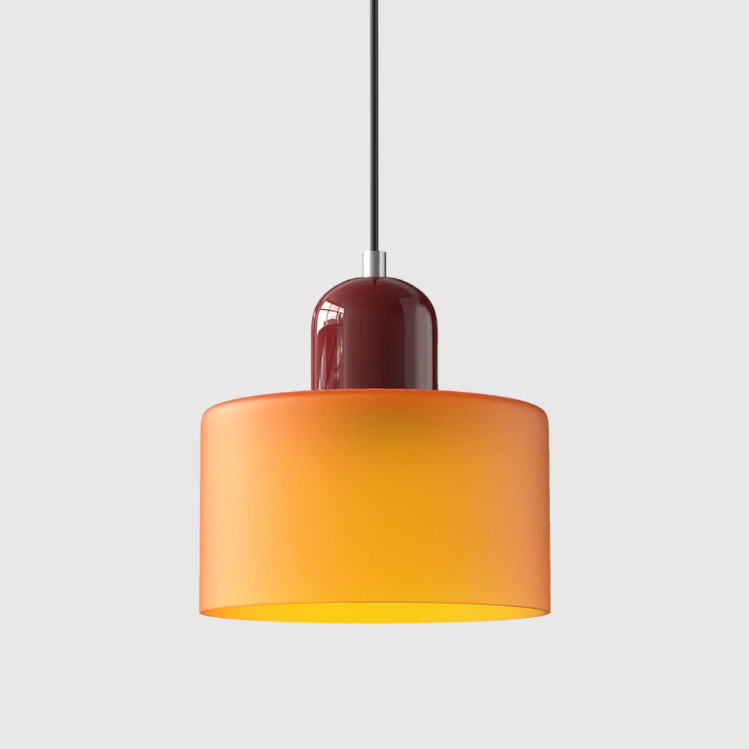 Nowoczesna kolorowa lampa wisząca ze szkła – retro oświetlenie sufitowe do wnętrz - Image 19