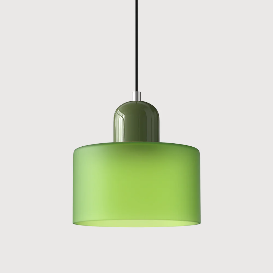 Nowoczesna kolorowa lampa wisząca ze szkła – retro oświetlenie sufitowe do wnętrz - Image 23
