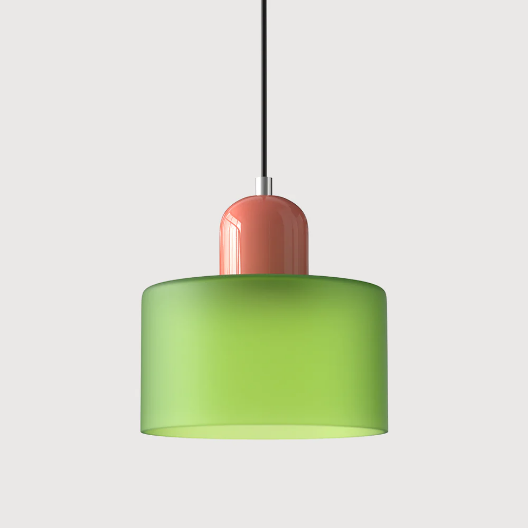 Nowoczesna kolorowa lampa wisząca ze szkła – retro oświetlenie sufitowe do wnętrz - Image 24