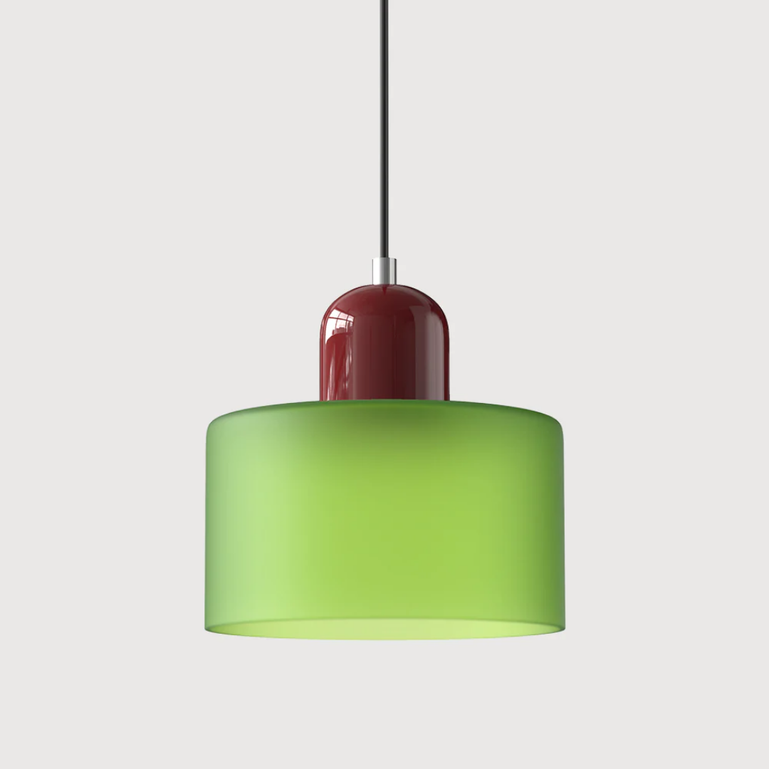 Nowoczesna kolorowa lampa wisząca ze szkła – retro oświetlenie sufitowe do wnętrz - Image 25