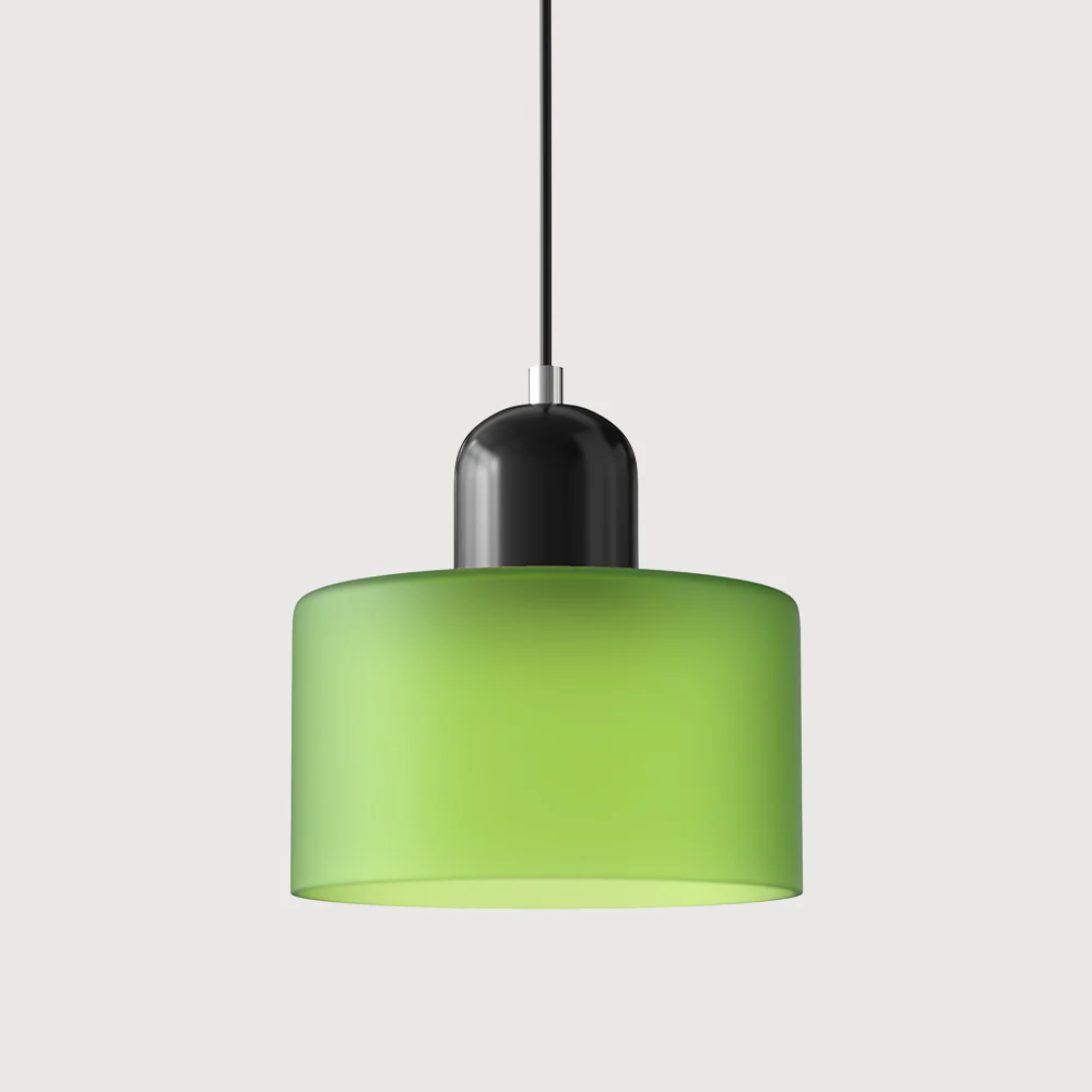 Nowoczesna kolorowa lampa wisząca ze szkła – retro oświetlenie sufitowe do wnętrz - Image 26