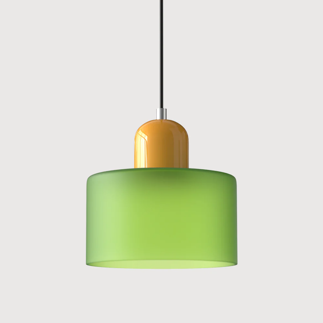 Nowoczesna kolorowa lampa wisząca ze szkła – retro oświetlenie sufitowe do wnętrz - Image 27