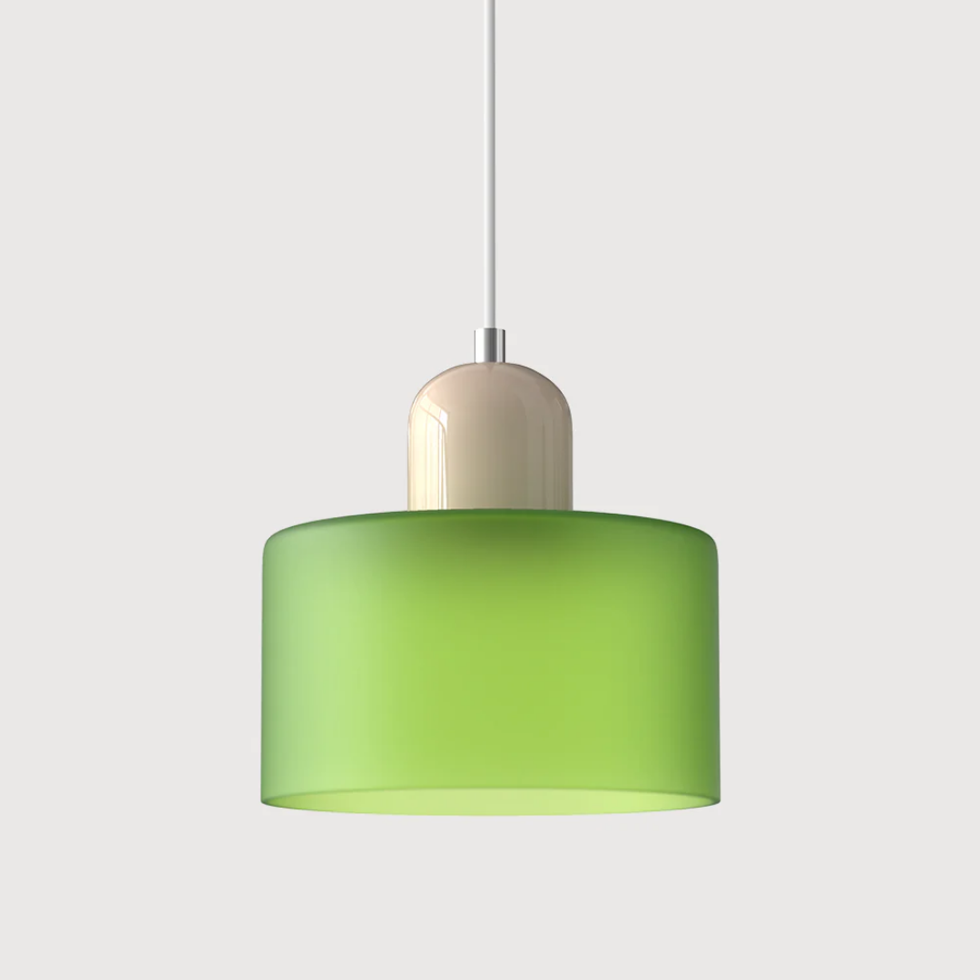 Nowoczesna kolorowa lampa wisząca ze szkła – retro oświetlenie sufitowe do wnętrz - Image 28