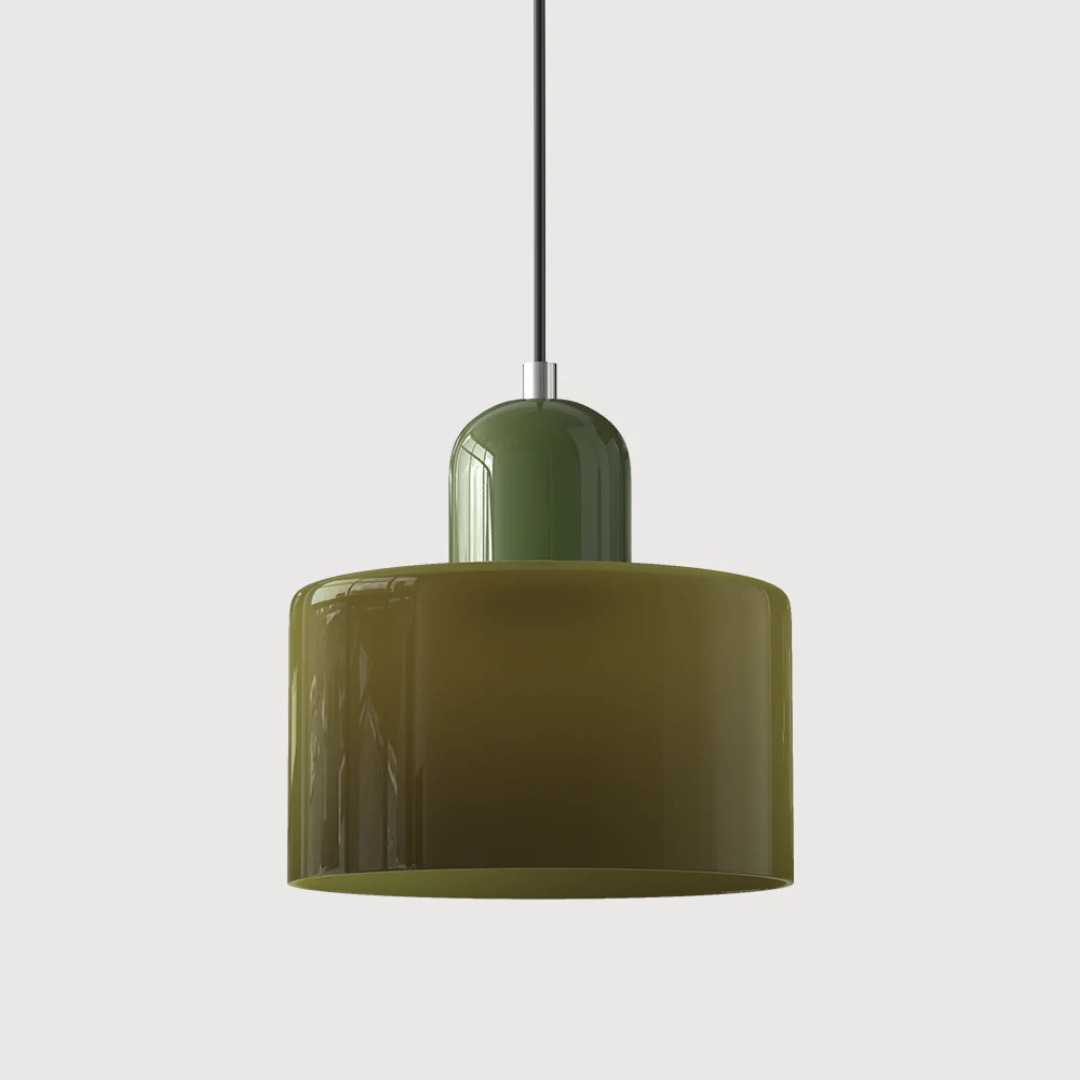 Nowoczesna kolorowa lampa wisząca ze szkła – retro oświetlenie sufitowe do wnętrz - Image 29