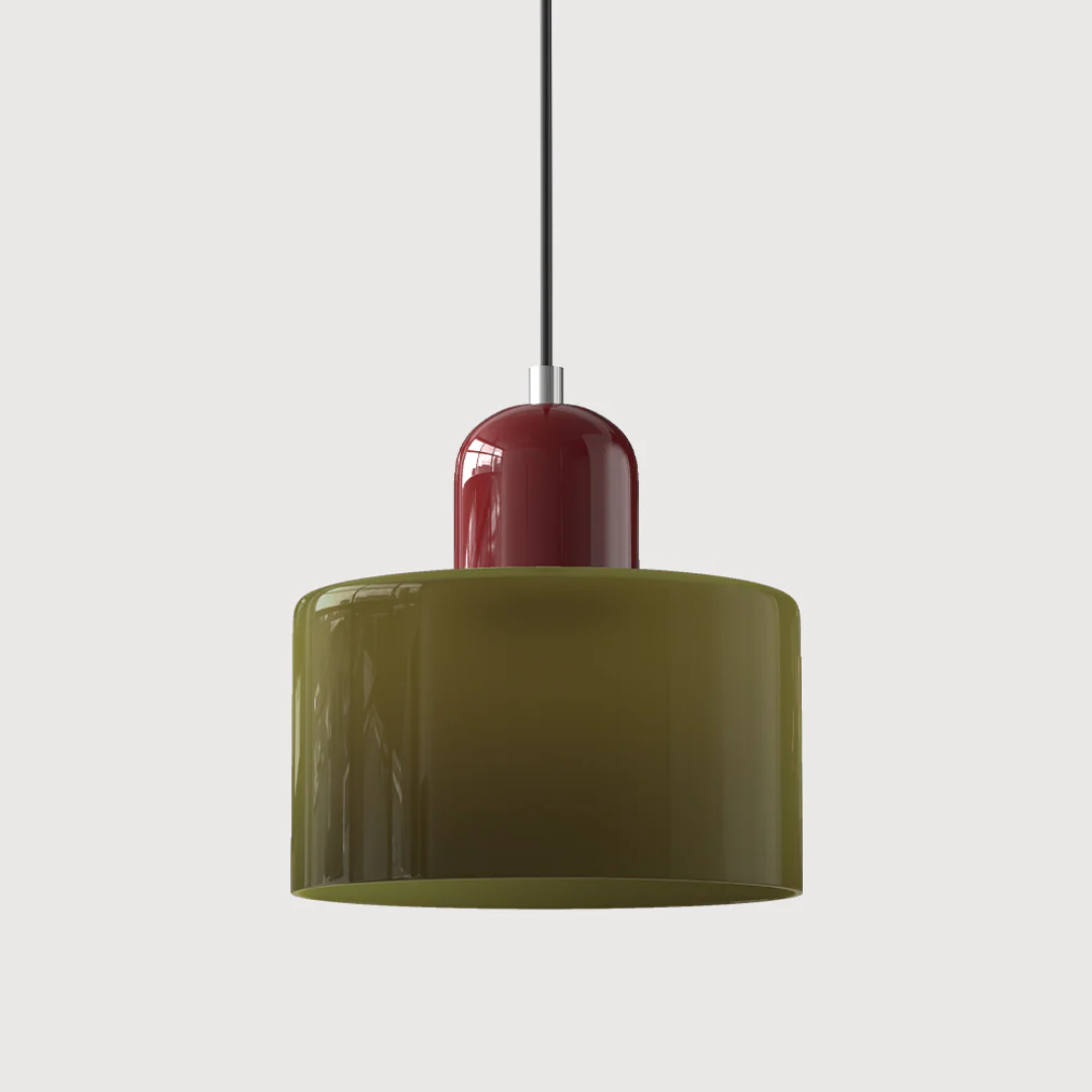 Nowoczesna kolorowa lampa wisząca ze szkła – retro oświetlenie sufitowe do wnętrz - Image 31