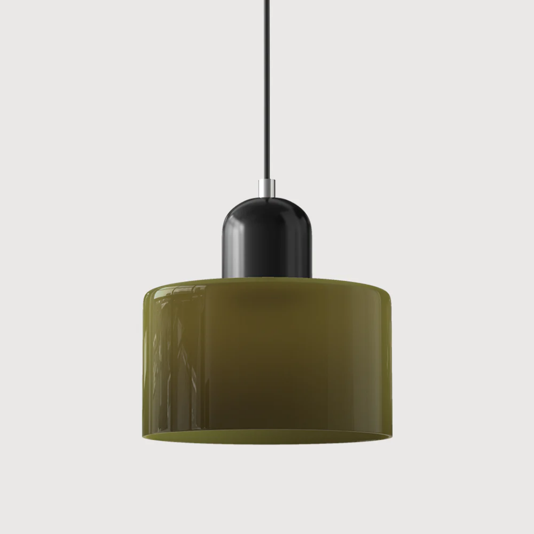 Nowoczesna kolorowa lampa wisząca ze szkła – retro oświetlenie sufitowe do wnętrz - Image 32