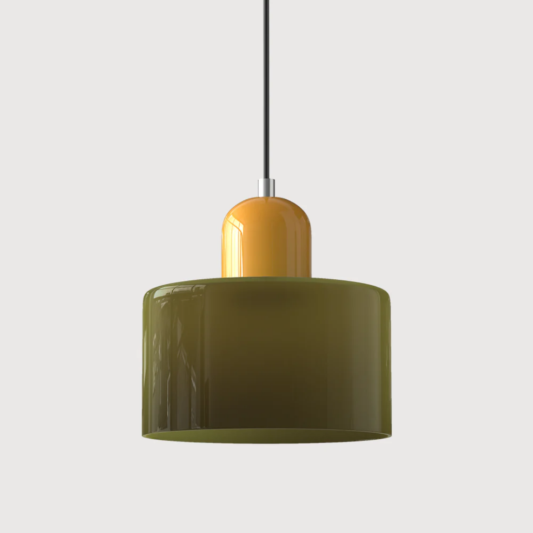 Nowoczesna kolorowa lampa wisząca ze szkła – retro oświetlenie sufitowe do wnętrz - Image 33