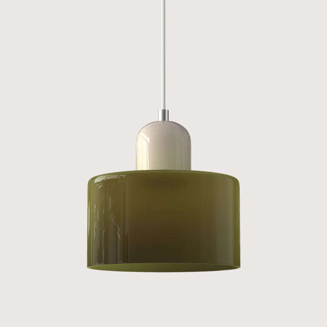 Nowoczesna kolorowa lampa wisząca ze szkła – retro oświetlenie sufitowe do wnętrz - Image 34