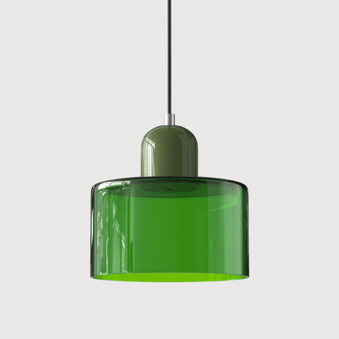 Nowoczesna kolorowa lampa wisząca ze szkła – retro oświetlenie sufitowe do wnętrz - Image 35