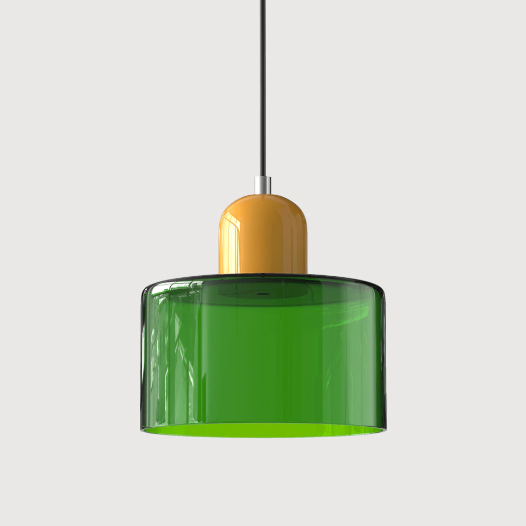Nowoczesna kolorowa lampa wisząca ze szkła – retro oświetlenie sufitowe do wnętrz - Image 38